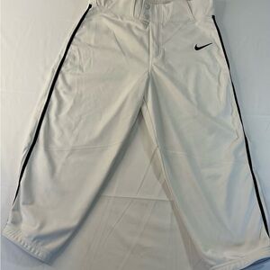 Nike Kids White Track Pants with Black Trim